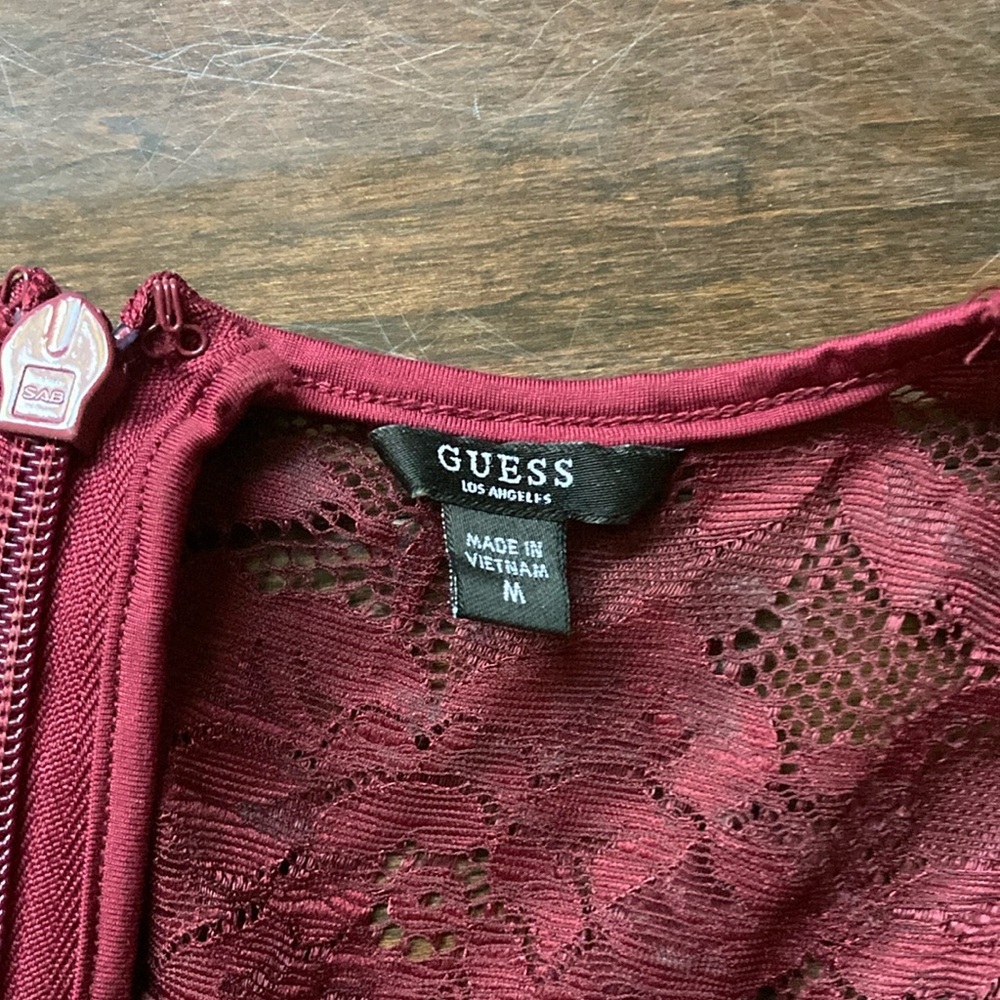 Guess Burgundy Lace Dress - Picture 3 of 5